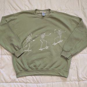 skeleton crewneck